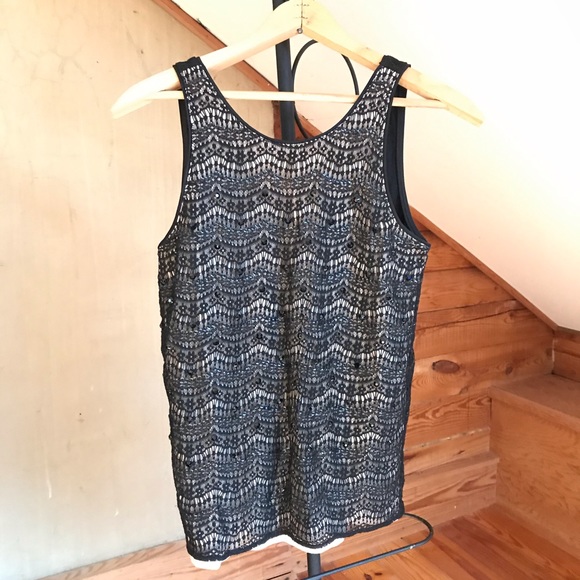 Ann Taylor Tops - Ann Taylor Black Lace Top EUC